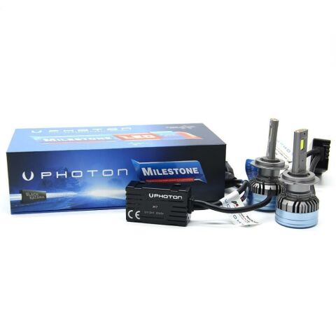 SAAB 45725 1998-2002 ile uyumlu Photon Milestone Black Katana  H7 Kısa LED Far 30000 Lümen