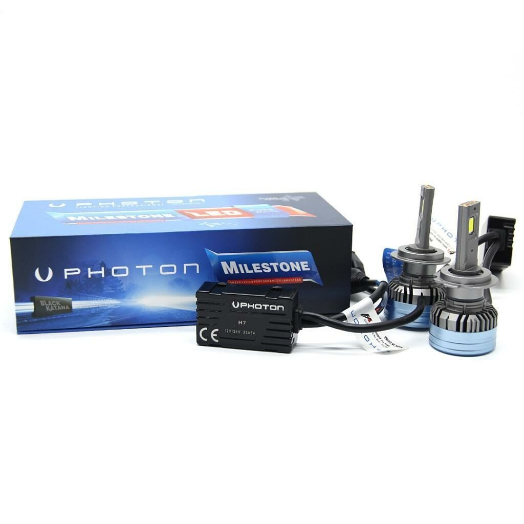 SMART Roadster 2003-2006 ile uyumlu Photon Milestone Black Katana  H7 Kısa LED Far 30000 Lümen
