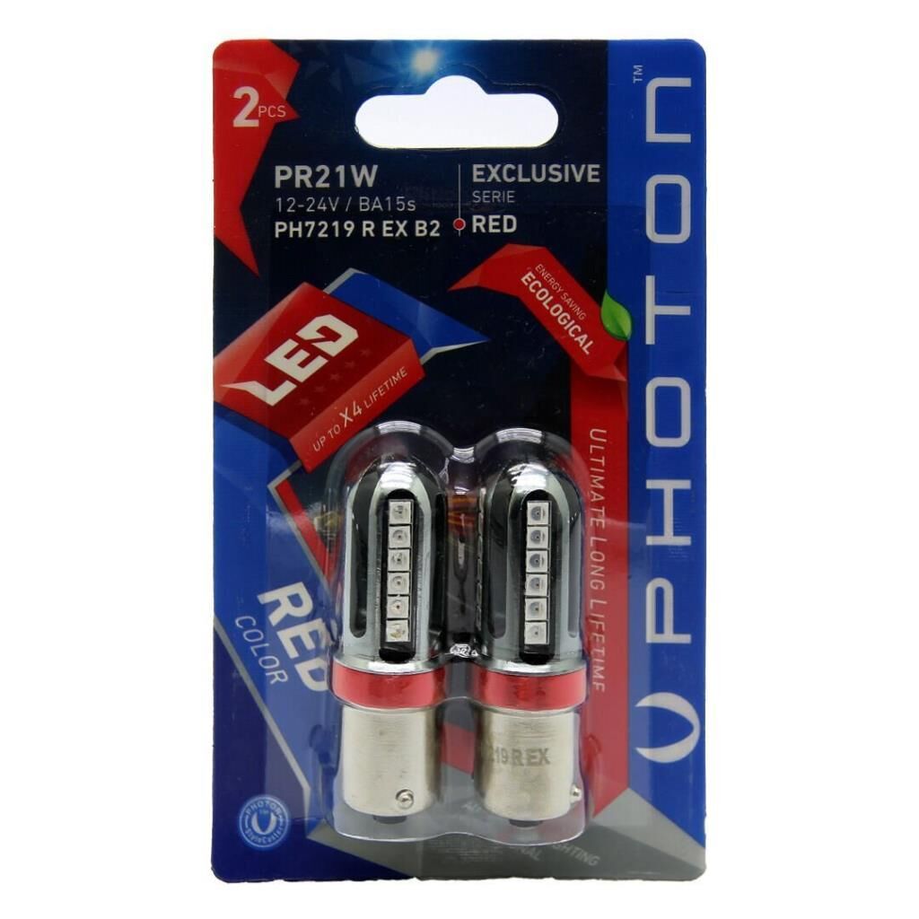 Photon P21W Tek Duy Led Red (Kırmızı) Exclusive Serisi PH7219 R EX