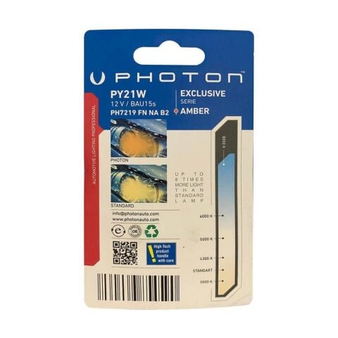 Photon P21W Turuncu Fanlı Led Blister