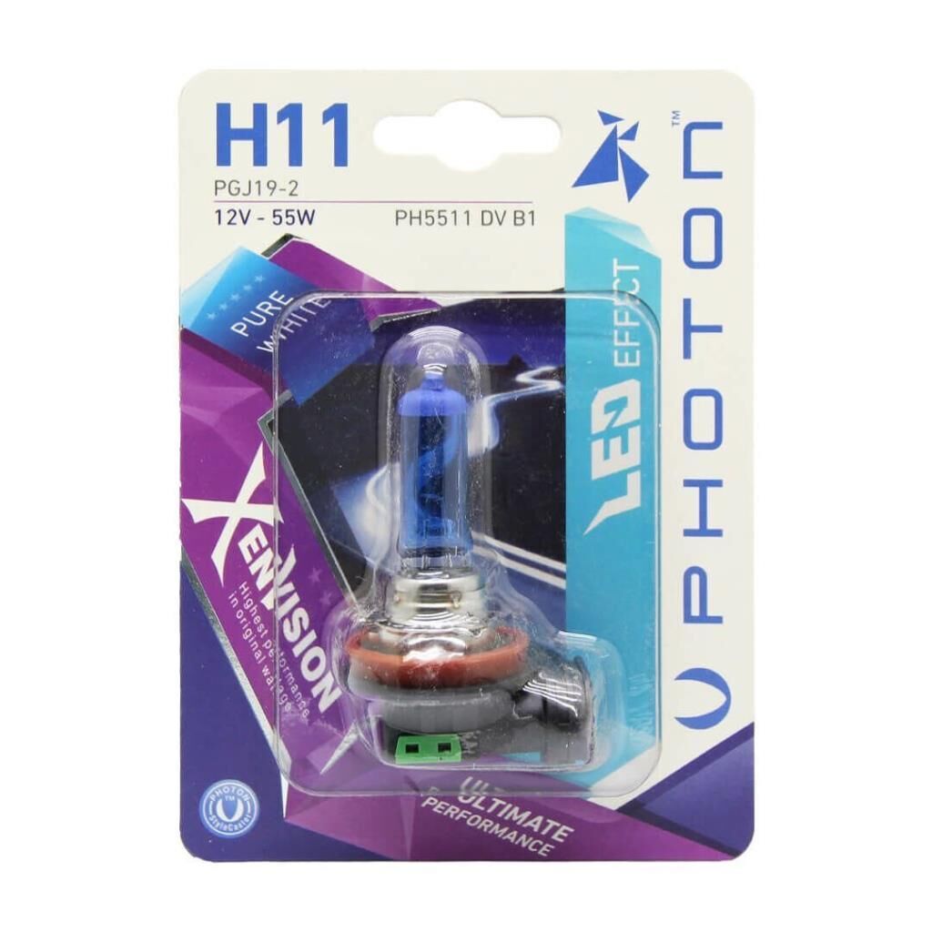 Photon H11 12V 55W Xen Vision Blister (TEKLİ BLİSTER)
