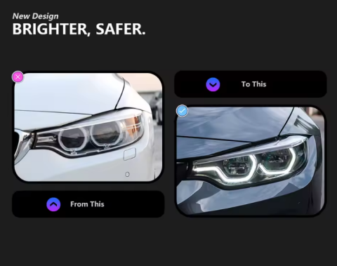 BMW F32 ile Uyumlu ADAPTIVE LED FAR 2013-2016