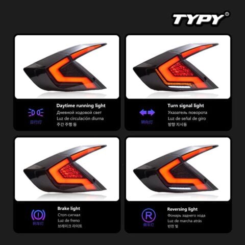 HONDA CIVIC SEDAN ile Uyumlu ANİMASYONLU STOP KIRMIZI FC5