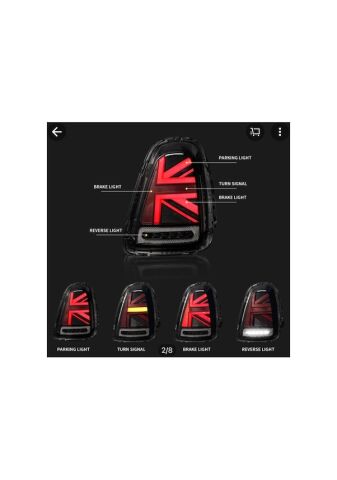 MINI COOPER R56 ile Uyumlu STOP ŞEFFAF 2007-2013