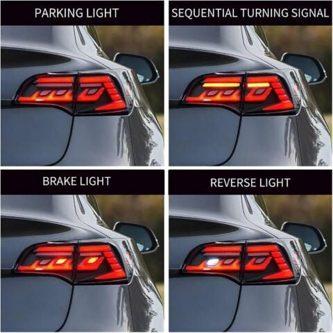 TESLA MODEL Y ile Uyumlu ANİMASYONLU STOP