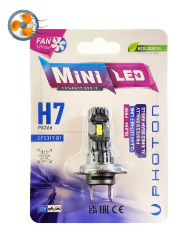 CITROEN C-Crosser 2007-2012 ile uyumlu Photon Mini Fanlı H7 Uzun LED Far 16000 lumens